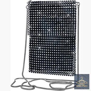 Mini Crossbody Clutch Purse with Detachable Strap for Evening Events